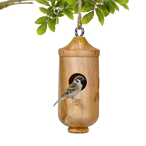 Kolibri Haus - Holz Vogelhäuser für draußen | Naturholz Nest Kolibri Häuser für Draußen Garten Fecfucy von Fecfucy