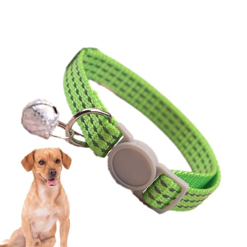 Sicherheitshalsbänder aus Nylon für Hunde,Hunde- und Kätzchenhalsband mit Glöckchen | Einfache Halsbänder, um den Verlust von Haustieren zu verhindern,Bequeme und lockere Fecfucy von Fecfucy