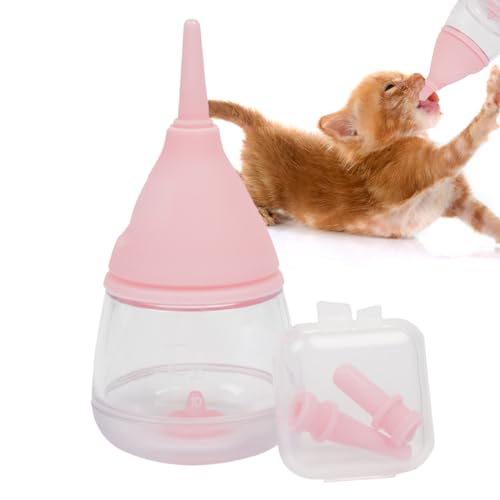 Welpenflaschen zum Stillen | 35 ml Cartoon-Wassertropfen-Design Flaschen für Kätzchen | Welpenmilch-Futterspender für kleine Tiere, Haustier-Flaschen-Futterspender für Katzen und Hunde, von Fecfucy