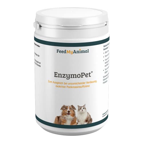 FeedMyAnimal EnzymoPet | 500 g | Ergänzungsfuttermittel für Hunde und Katzen | Es kann zur Unterstützung bei exokriner Pankreasinsuffizienz beitragen | Mit Schweinepankreas von FeedMyAnimal