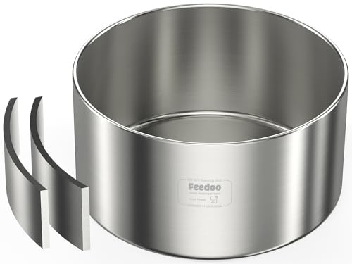 Doppelschichtiger Hundenapf aus 304 Edelstahl, isoliert und langlebig, rutschfester Boden, leicht zu reinigen, BPA-frei, sicherer Futternapf und Wassernapf, 4,5 l von Feedoo