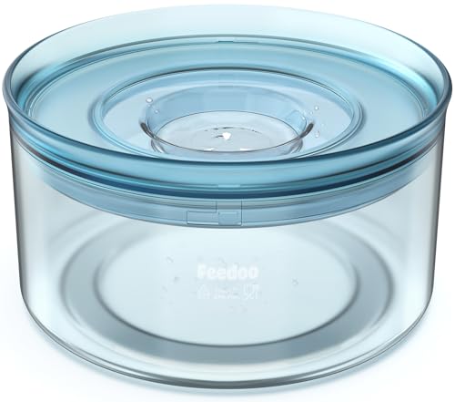 Feedoo 1 Gallone Dog Water Bowl 3,628.7 g No Spill Water Bowl for Dogs, Tritan BPA-Free Spill Proof Water Bowl with Non-Slip Mat, No Splash Slow Drinking Dog Water Bowl for Messy Drinker [Anti-Digging von Feedoo