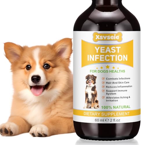 Feeliville Hefe-Infektion Behandlung für Hunde, Hund Hefe-Infektion Behandlung, Hund Pfote Hefe-Infektion Behandlung, Allergie Relief Hund Hefe 60ML (1) von Feeliville