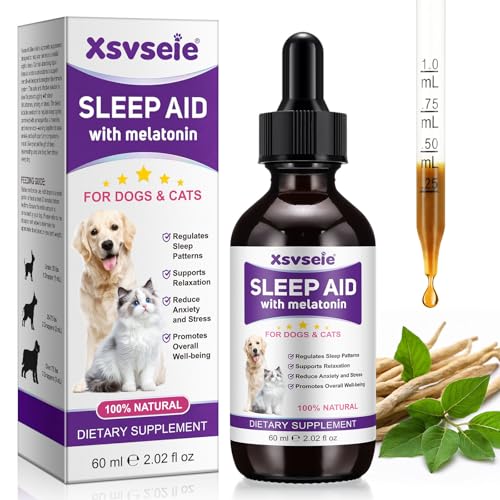 Melatonin Drops for Pets, Hunde-Schlaf-Unterstützung, flüssige Katzen, Unterstützung für Entspannung Hunde und Katzen, beruhigende Hunde-Verhalten, hilft ruhigen Schlaf Melatonin Drops for Pets, Hunde-Schlaf-Unterstützung, flüssige Katzen, Unterstützung für Entspannung Hunde und Katzen, beruhigende Hunde-Verhalten, hilft ruhigen Schlaf von Feeliville