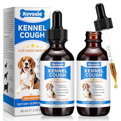 Kennel Cough for Dogs, 2PCS Liquid Drops Remedy, Kennel Cough Treatment for Dogs,Hund Husten Behandlung für alle Rassen & Größen von Feeliville