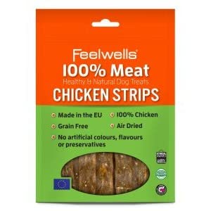 Feelwells 100 % Fleischleckerlis, Hühnerstreifen, 100 g x 10 Packungen von Feelwells