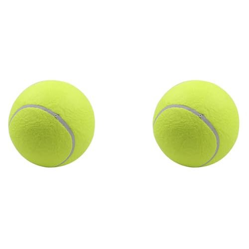 Feeuid 2 x Pet Bite Toy 24 cm Giant Tennis Ball für Hunde Kauen aufblasbares Spielzeug Tennisball Firma Pet Toy Ball Supplies von Feeuid