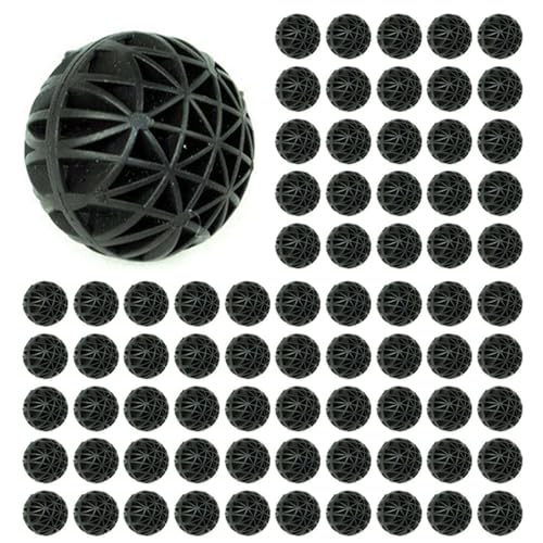 Feeuid 500pcs Aquarium Bio Kugeln Fischkalter Filter Schwarz 16mm von Feeuid