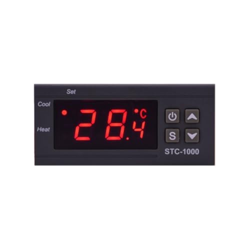 Feeuid Digitales Thermostat mit LED 1000 STC1000 mit digitalem LCD-Display zur Temperatureinstellung 'Brutkasten'. Digitales Thermostat mit Relais für Heizung und Kühlung A 12 V/24 V Feeuid Digitales Thermostat mit LED 1000 STC1000 mit digitalem LCD-Display zur Temperatureinstellung 'Brutkasten'. Digitales Thermostat mit Relais für Heizung und Kühlung A 12 V/24 V von Feeuid