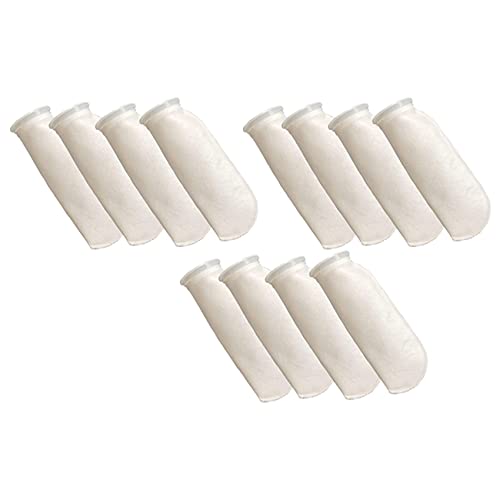 Fegtrty 12 Packungen Filter Socken, 200 Mikrometer, für Aquarium/Salz Wasser Aquarium, Teich, für Sumpf/ÜBerlauf von Fegtrty