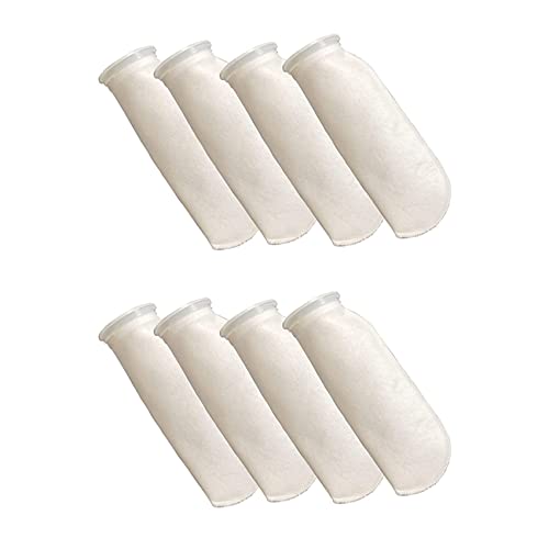 Fegtrty 8 Packungen Filter Socken, 200 Mikrometer, für Aquarium/Salz Wasser Aquarium, Teich, für Sumpf/ÜBerlauf von Fegtrty