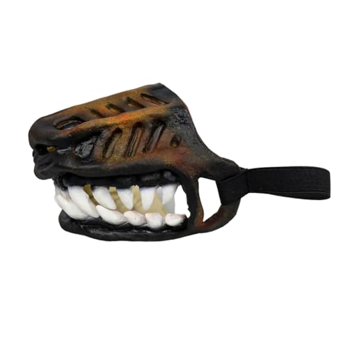 Fegtrtyoa Gepolstertes Latex-Gummigeschirr Puppy Halloween Hundemaulkorb Hundemaulkorb Cosplay Foto-Accessoires, Groß von Fegtrtyoa