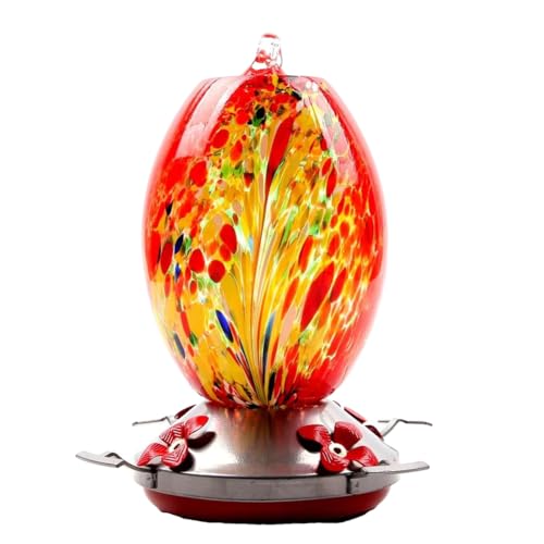 Fegtrtyoa Hummingbird Feeder Large Glass Bird Feeder für Den Außenbereich mit Ameisensicheren Haken von Fegtrtyoa