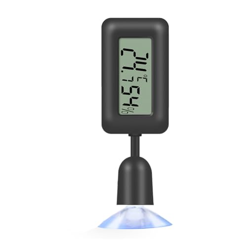 Fegtrtyoa Reptil-Thermometer-Hygrometer mit Saugnapf für Terrarium Reptilien Zubehör für Humidor, Thermostat Reptilienbehälter von Fegtrtyoa