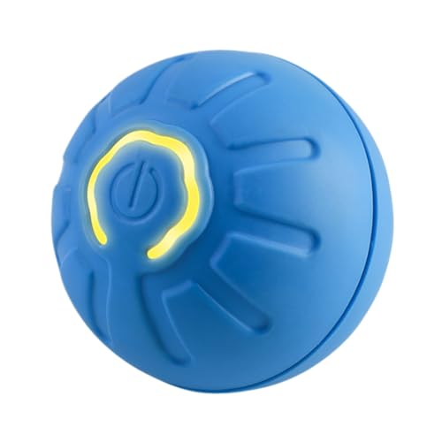 Fehploh Intelligenter automatischer rollender Katzenball, selbstbewegender elektronischer rotierender Katzenball, 100 mAh, Haustier-Training, Jagdspielzeug, Ball für Katzentraining (blau) von Fehploh