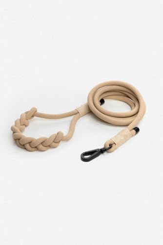 Fei & Eve Handgeflochtene Hundeleine, SP-Baumwollmaterial, Robustes Training, Komfortgriff für kleine, mittelgroße und große Hunde, Champagner Fei & Eve Handgeflochtene Hundeleine, SP-Baumwollmaterial, Robustes Training, Komfortgriff für kleine, mittelgroße und große Hunde, Champagner von Fei and Eve