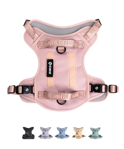 Fei & Eve Hundegeschirr aus weichem Netzstoff, Taktische Weste, schnell zu verbinden, MOLLE mit 3 Leinenclips, 900D-Nylon in Militärqualität, verstellbar mit Griff, Größe S, Rosa Fei & Eve Hundegeschirr aus weichem Netzstoff, Taktische Weste, schnell zu verbinden, MOLLE mit 3 Leinenclips, 900D-Nylon in Militärqualität, verstellbar mit Griff, Größe S, Rosa von Fei and Eve