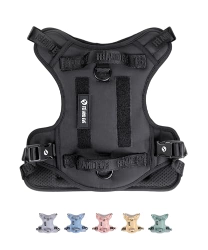 Fei & Eve Hundegeschirr aus weichem Netzstoff, Taktische Weste, schnell zu verbinden, MOLLE mit 3 Leinenclips, Militärqualität, 900D-Nylon, verstellbar mit Griff, Größe XL, Schwarz Fei & Eve Hundegeschirr aus weichem Netzstoff, Taktische Weste, schnell zu verbinden, MOLLE mit 3 Leinenclips, Militärqualität, 900D-Nylon, verstellbar mit Griff, Größe XL, Schwarz von Fei and Eve