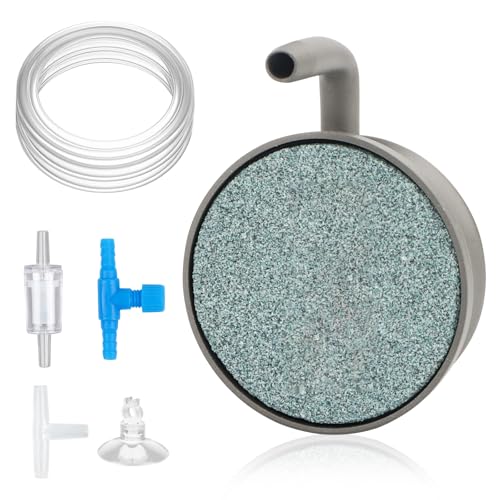 Sprudelstein Aquarium Luftausströmer, 38mm Luftstein Nano Leise Set mit 1,5M Luftrohr Aquarium Verstellbares Steuerventil Rückschlagventil Saugnapf für Gelösten Sauerstoff Aquarien Teiche Sprudelstein Aquarium Luftausströmer, 38mm Luftstein Nano Leise Set mit 1,5M Luftrohr Aquarium Verstellbares Steuerventil Rückschlagventil Saugnapf für Gelösten Sauerstoff Aquarien Teiche von Feirdhoo