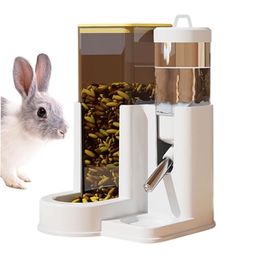 Automatischer Hamster Trinkwasserspender mit Dichtheitsdesign – Leckfrei, Kompakt, Geeignet für Käfig, Reisen, Innen- & Außenbereich – Für Hamster, Kaninchen & Kleinere Haustiere (Gelb, 10.5x11x15cm) von Feizikaw