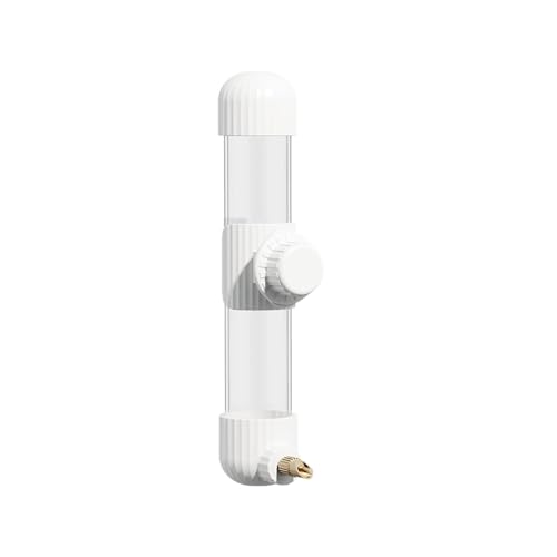 Bird Feeder Balcony Sauberer -Wasserspender, automatischer -Wasserspender mit Federventil, transparenter Käfig-Wassertränke für Parakeets, COC Katiels Finc H Lovebirds & (weiß) (A, 22x6x6cm) von Feizikaw