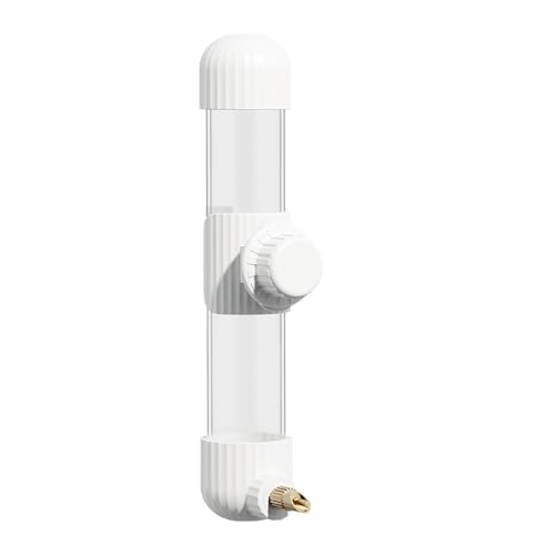 Bird Feeder Balcony Sauberer -Wasserspender, automatischer -Wasserspender mit Federventil, transparenter Käfig-Wassertränke für Parakeets, COC Katiels Finc H Lovebirds & (weiß) (B, 26x6x6cm) von Feizikaw