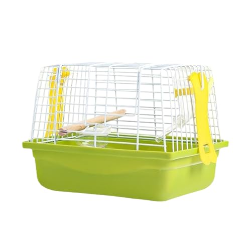 Bird Feeder Balcony Vogel- und Kleintiertransportboxen Vogelkäfig Vogelkäfig Vogeltransportzubehör mit Tragegriff-Design für Unzertrennliche (Green, 23x17x17cm) von Feizikaw
