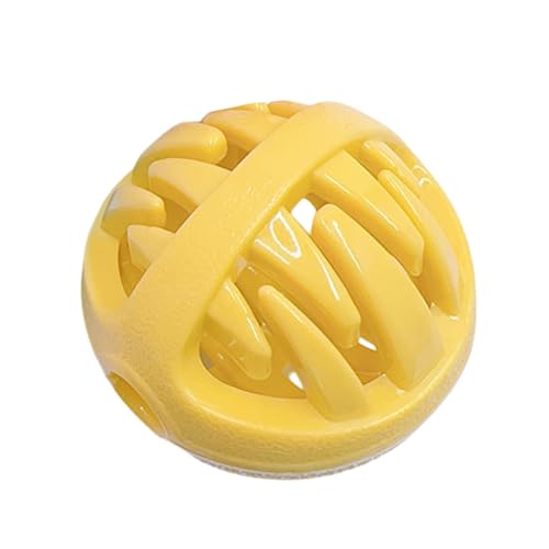 Feizikaw Hund Kauspielzeug Hundespielzeug für Hunde, Futterpuzzle, geistig anregendes Welpenkauspielzeug zur Gehirnstimulation, Zahnungstraining, Spielen im Innen- Außenbereich (Yellow, 8cm) von Feizikaw