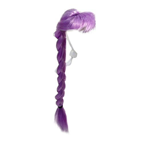 Feizikaw Hund Kauspielzeug Langlebiges Haustierspielzeug für große Vögel, für drinnen draußen, Gans, Hochtemperatur-Kunsthaar, Perückendesign, Kauaktivität (Purple, 45x11cm) von Feizikaw