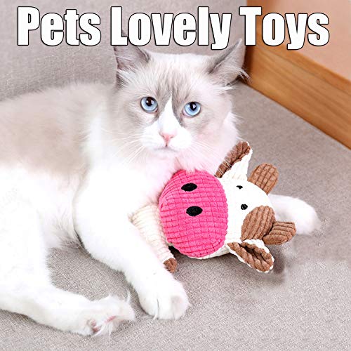Feizikaw Hunde Kauspielzeug Kick Print Toys Hunde Haustiere Kuhkauen Schöne Katze Haustiere Milch Haustierspielzeug (White, One Size) von Feizikaw