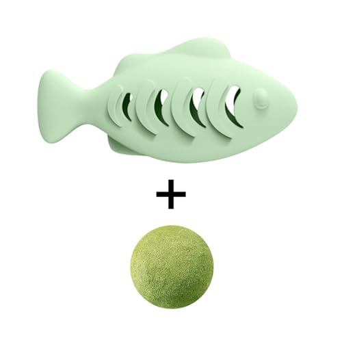 Feizikaw Hundespielzeug Welpe Katzenspielzeug Silikon Baby Self Hi Katzenfisch Katzenbedarf (Green, 11.86x5.7cm) von Feizikaw