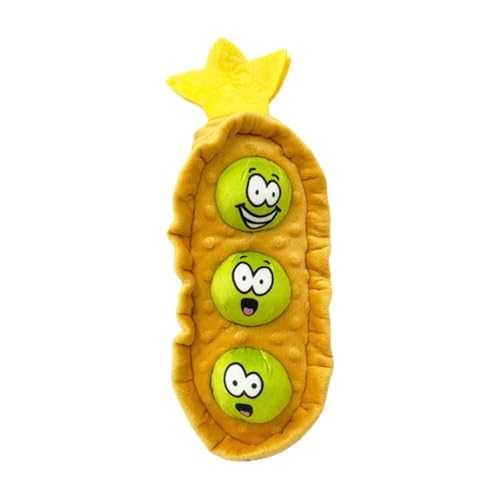 Feizikaw Hundespielzeug Welpen Geformtes Hundespielzeug mit Quietscher und Knisterpapier, interaktives Schnüffelspielzeug für Hunde, Soundspielzeug mit versteckten Taschen, (Yellow, 38cm) von Feizikaw