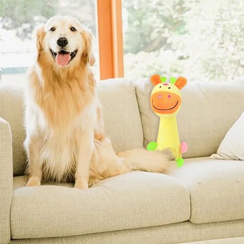 Feizikaw Hundespielzeug Welpen Hundespielzeug Vocal Cartoon Katzenspielzeug Puzzle Weich Und (Yellow, 21x7.3cm) von Feizikaw