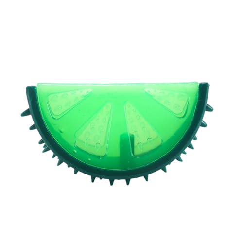 Feizikaw Kauspielzeug Hund Einfrierbares, fruchtförmiges Hundekauspielzeug zum Zahnen für interaktives Spielen im Sommer (Green, 13X6.8cm) von Feizikaw