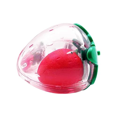 Feizikaw Kauspielzeug Hundespielzeug für kleine mittelgroße Hunderassen in Einer Plastikflasche, süße Erdbeerform, Heimtierbedarf, quietschendes Kauspielzeug für Hunde, Packung (9x7.5cm) von Feizikaw