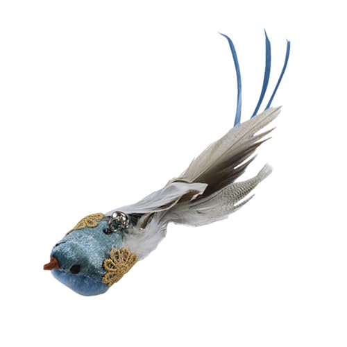 Feizikaw Kauspielzeug Interaktives Katzenspielzeug, buntes Katzenspielzeug mit Feder-Vogel-Muster, Stick zum Wechseln der Köpfe (A, One Size) von Feizikaw