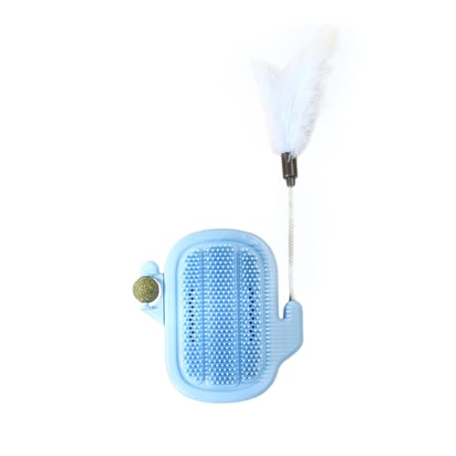 Feizikaw Kauspielzeug Katzenspielzeug für den Innenbereich, PP-Material, minimalistisches Design, einzigartiger, Nicht Fliegender Stil, ideal zum Kratzen und (Sky Blue, 13.8X32CM) von Feizikaw