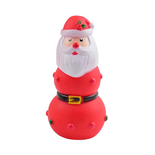 Feizikaw Kauspielzeug Welpe Vinyl-, Weihnachtsbaum, weihnachtszahnbeständig, klingendes, Haustier- (red, One Size) von Feizikaw