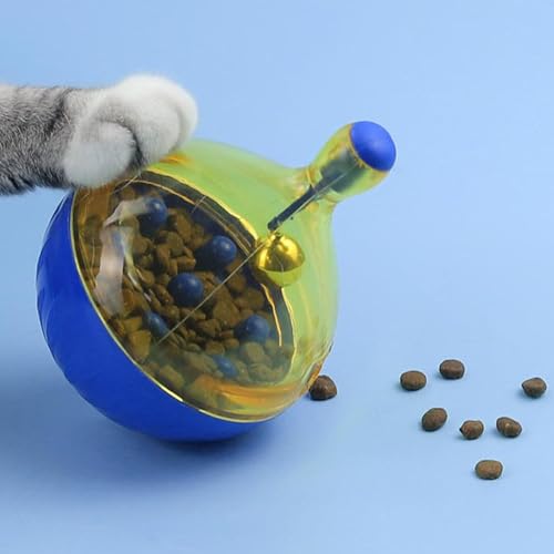 Feizikaw Kauspielzeug für Hunde Pet Tumbler Leckendes Lebensmittel Leaker Hundespielzeug Kreatives Haustierspielzeug (Yellow, 13.5x9.5x9.5cm) von Feizikaw