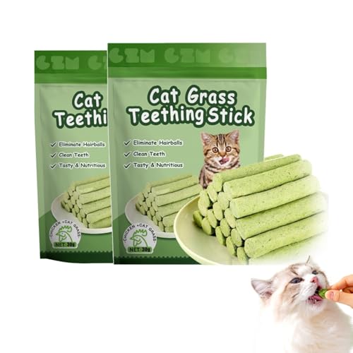 Feizikaw Natürliche Katzenzahnungsspieße & Kau-Sticks für Katzen | Ideal für Hauskatzen | Spielerisches Kau-Spielzeug aus hochwertigen Naturmaterialien (2 Stück) von Feizikaw