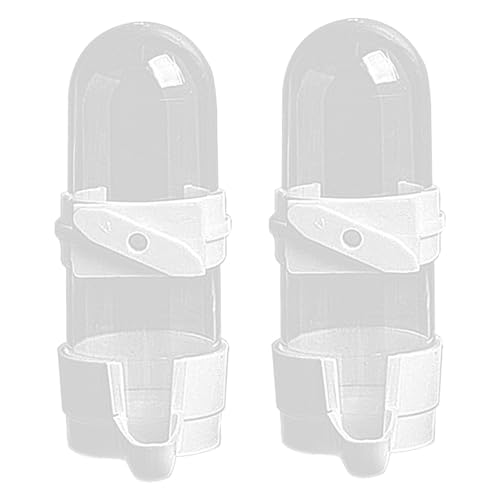 Futterhaus Stück Vogelwasserspender, Kunststoff-Vogelwasserfutterspender, sauberer Vogelfutterbehälter, automatischer Vogelkäfig-Zubehör, hängender Vogelkäfig-Futterspender, 90 ml, (White, 11cm) von Feizikaw