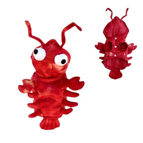 Halloween Kostüm Hund Katzen Hundekostüm Teddy Mops Halloween Kleidung Rot Rollenspiel Haustierkleidung (Red, 39x25cm) von Feizikaw