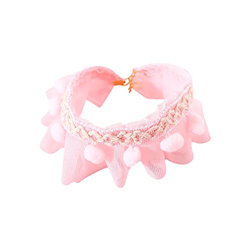 Haustierhalsbänder Haustier Katze Hund Bandana Verstellbare Spitze Atmungsaktive Lätzchen Haustier Spitzenhalsbänder Welpen Krawatte Schmuck Kostüm Bekleidung Für kleine Haustiere (M) von Feizikaw