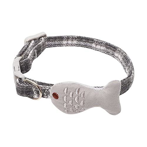 Haustierhalsbänder Haustier Katzenhalsband Baumwolle Stickerei Halsband Katzenhalskette Katzenzubehör (B, One Size) von Feizikaw