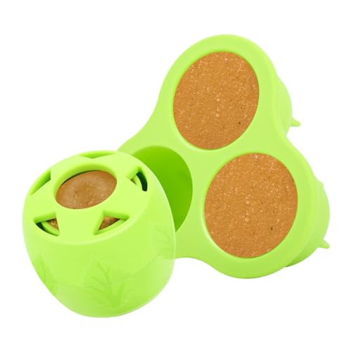 Hund Kauspielzeug Gefrierendes, nachfüllbares Hundespielzeug | Kauen, Zähne reinigen | Interaktiver, nachfüllbarer Snack-Futterspender für Hunde zum Kauen von Zähnen, zur (Green, 11X6.8X7.5CM) von Feizikaw