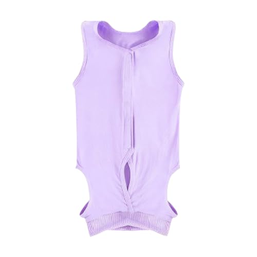 Hunde Klamotten Anzug zur Genesung von Katzen nach chirurgischen Eingriffen, für männliche und weibliche Hunde, Bauchlecken oder Hautverletzungen, Pyjama-Anzug zur Genesung von Haustieren (Purple, S) von Feizikaw