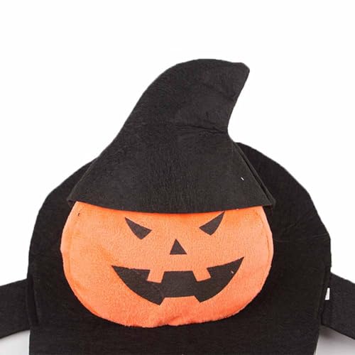 Hunde Klamotten Haustier Halloween Cosplay Kostüme Kürbis Kostüm Lustige Party Dress Up Haustier Halloween Kostüm (Orange, L) von Feizikaw