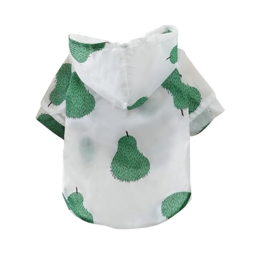 Hundekleider Haustier-Sonnenschutzkleidung für den Sommer, mit Kapuze, für Hunde und Katzen, leicht, atmungsaktiv, Outdoor-Kleidung (D, 40cm) von Feizikaw