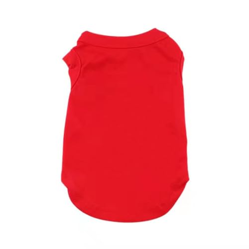 Feizikaw Hundekleider Haustierweste Hundeweste Einfarbige Hundeweste Sommer Haustier Hundekleidung (D, 32cm) von Feizikaw