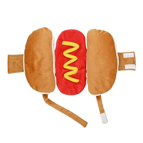 Feizikaw Hundekleider Hot Dog Haustierkostüm/Winter Haustierkostüm Halloween Lustiges Hundekostüm (Yellow, S) von Feizikaw